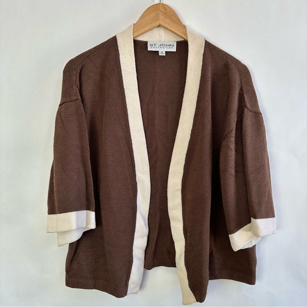 St. John Collection Open Cardigan Sweater Small